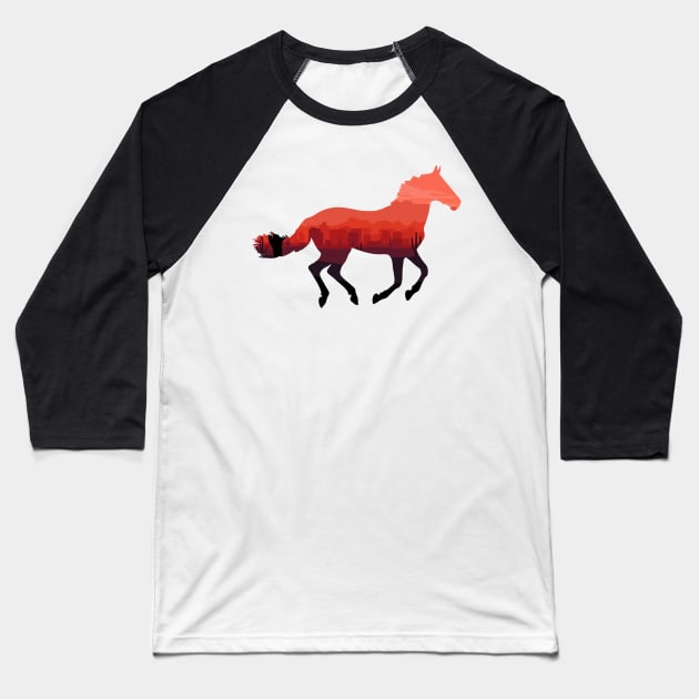 The Horse Baseball T-Shirt by giantplayful